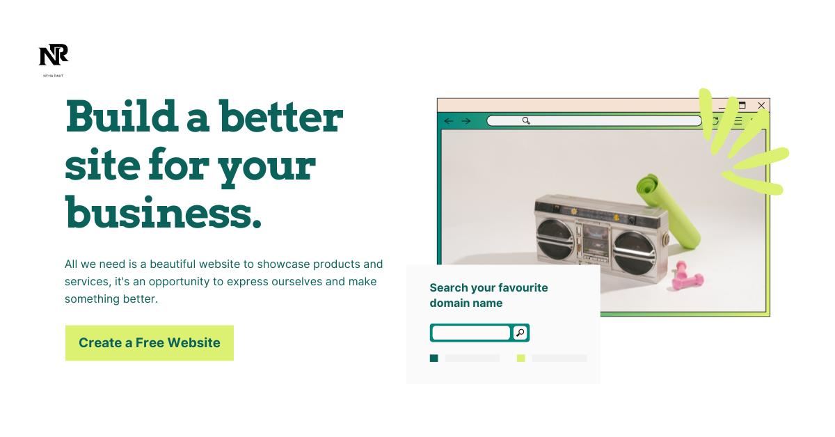 neon green corporate website business banner facebook ad